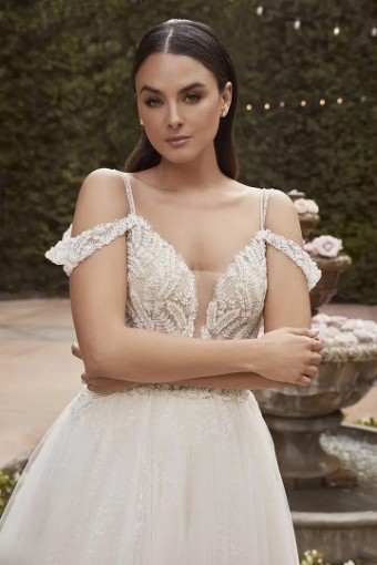 Casablanca Bridal Off #1 Ivory/Silver thumbnail