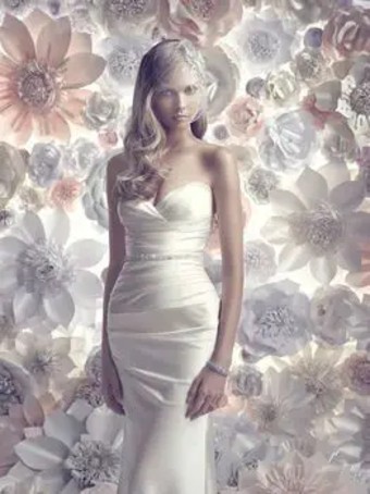 Casablanca Bridal B096 #4 Ivory/Silver thumbnail
