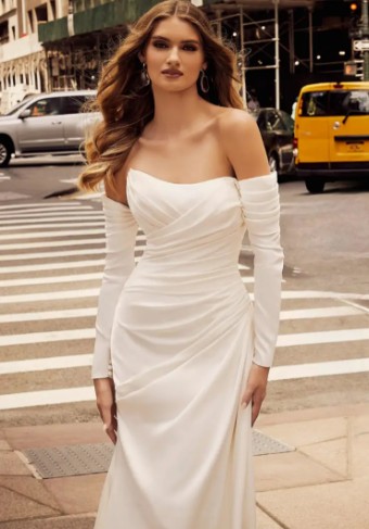 Morilee Draped #1 Ivory thumbnail