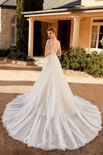 Sophia Tolli Premiere ST613 with overskirt #2 Nude/Ivory thumbnail