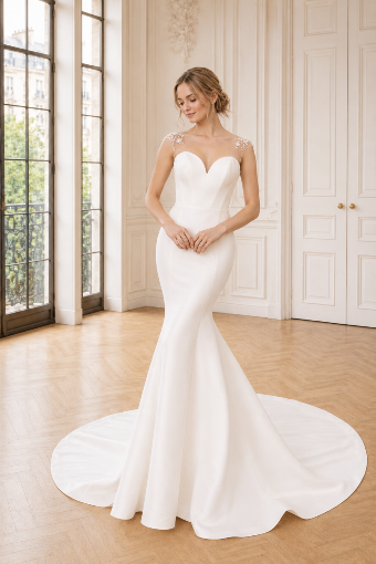 Casablanca Bridal #Cynthia #3 Ivory/Nude/Silver thumbnail
