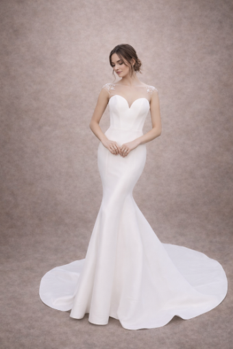 Casablanca Bridal #Cynthia #6 Ivory/Nude/Silver thumbnail