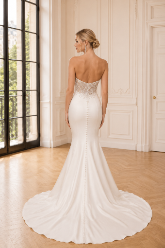 Casablanca Bridal #Krystal #1 Ivory/Nude/Silver thumbnail