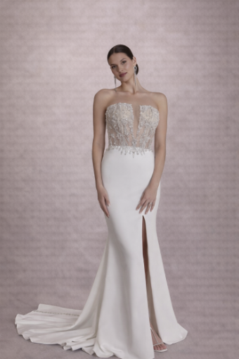 Casablanca Bridal #Krystal #0 default Ivory/Nude/Silver thumbnail