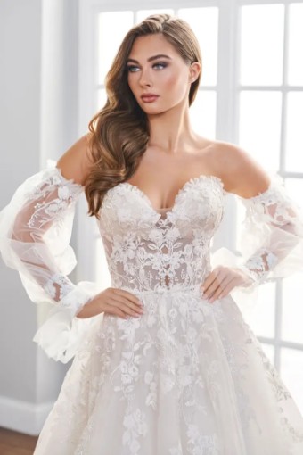 Martin Thornburg MT1442- Sparkle Tulle Skirt #1 Diamond White thumbnail