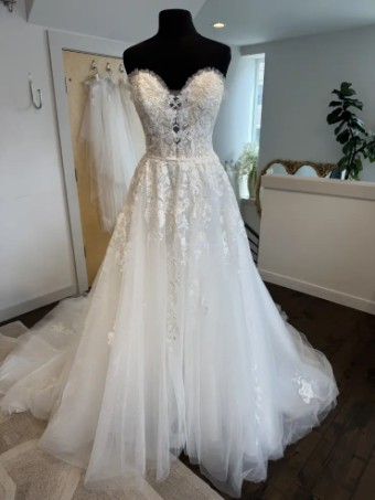 Martin Thornburg MT1442- Sparkle Tulle Skirt #3 Diamond White thumbnail