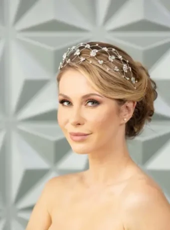 Maritza Bridal Veils Barcelona Headband #0 default Silver thumbnail