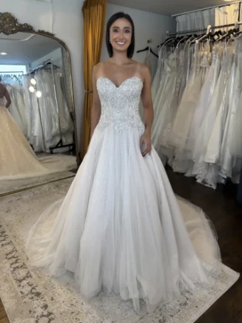 Martin Thornburg 219222 - Sparkly Tulle Skirt #6 Ivory/Champagne thumbnail