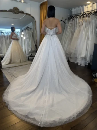 Martin Thornburg 219222 - Sparkly Tulle Skirt #7 Ivory/Champagne thumbnail