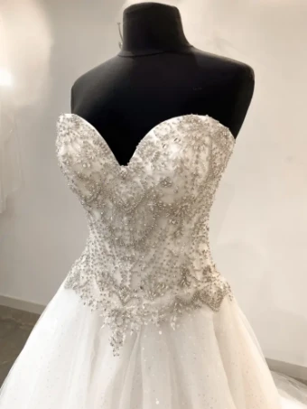 Martin Thornburg 219222 - Sparkly Tulle Skirt #2 Ivory/Champagne thumbnail