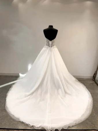 Martin Thornburg 219222 - Sparkly Tulle Skirt #3 Ivory/Champagne thumbnail