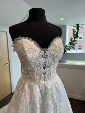 Martin Thornburg MT1442 Sparkle Tulle Skirt #1 Diamond White thumbnail