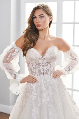 Martin Thornburg MT1442 Sparkle Tulle Skirt #4 Diamond White thumbnail