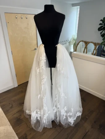 Casablanca Bridal OVERSKIRT - Sasha #1 Ivory/Ivory/Silver thumbnail