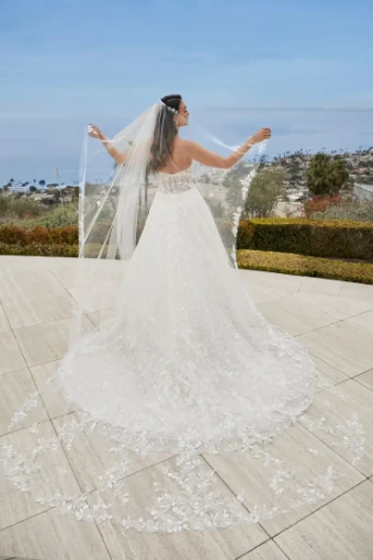 Casablanca Bridal Addilyn Veil - Special Order #0 default Ivory thumbnail