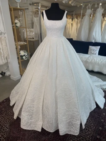 Private Label B314- Very Sparkly Ballgown with petticoat #0 default Ivory thumbnail