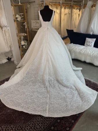 Private Label B314- Very Sparkly Ballgown with petticoat #3 default Ivory thumbnail