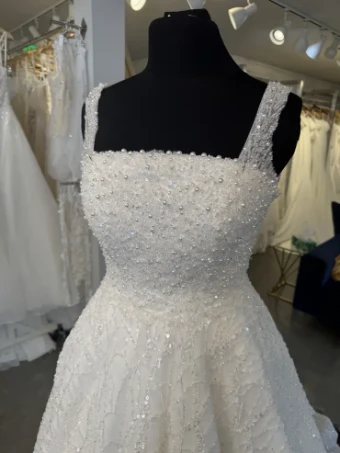 Private Label B318- Very Sparkly Ballgown without petticoat #1 Ivory thumbnail