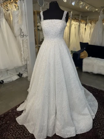 Private Label B318- Very Sparkly Ballgown without petticoat #0 default Ivory thumbnail