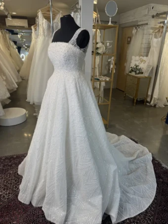Private Label B318- Very Sparkly Ballgown without petticoat #2 default Ivory thumbnail