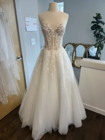 Justin Alexander JA161 - Sparky Glitter Tulle #0 default Nude/Ivory thumbnail