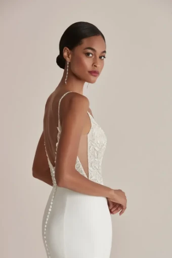 Justin Alexander 88207 - Embroidered Bodice #2 Ivory/Nude/Silver thumbnail