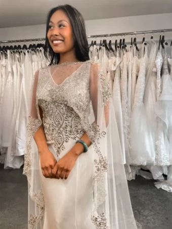 Affordable Special Order Wedding Gowns B227 #2 Champagne/Gold thumbnail