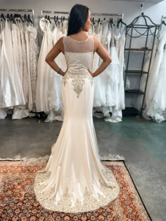Affordable Special Order Wedding Gowns B227 #5 default Champagne/Gold thumbnail