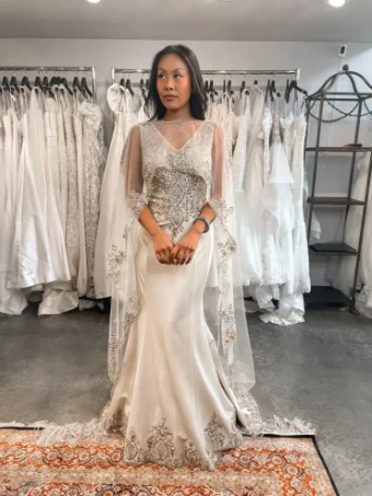Affordable Special Order Wedding Gowns B227 #0 default Champagne/Gold thumbnail