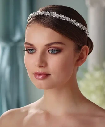 Maritza Bridal Veils Brussels Headpiece #0 default Clear/Silver thumbnail