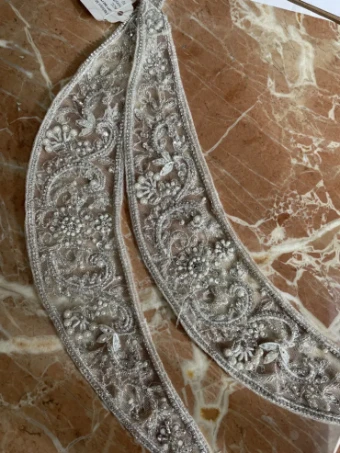 Casablanca Bridal Off the shoulder-Swarovski-Madalyn #1 Ivory/Nude/Silver thumbnail