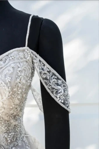 Casablanca Bridal Off the shoulder-Swarovski-Madalyn #0 default Ivory/Nude/Silver thumbnail