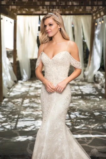 Casablanca Bridal Off the shoulder-Swarovski-Madalyn #2 default Ivory/Nude/Silver thumbnail
