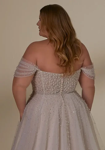 Morilee Off the shoulder- Draped Pearl and Sequin - 11461 #1 default Ivory thumbnail