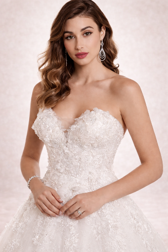 Sophia Tolli Premiere #Y11973 - Sparkly 3D Lace #1 Ivory thumbnail