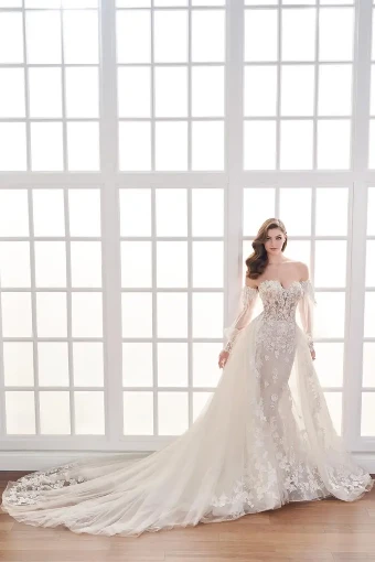 Martin Thornburg Luxe #MTL403 with overskirt - Ivory #0 default Ivory thumbnail