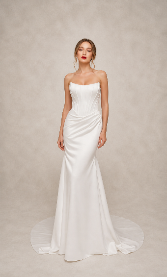 Samila Bridal Collection S100 - Basque Waist #4 Diamond White thumbnail
