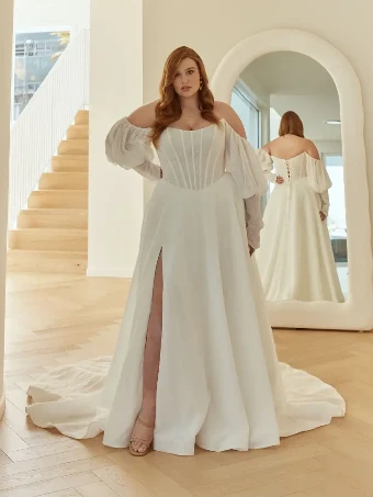 Serene by Madi Lane #Irina (All Dress Lined & Zipper Version) #1 Ivory thumbnail