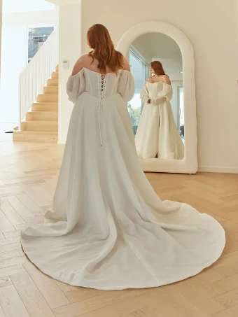 Serene by Madi Lane #Irina (All Dress Lined & Zipper Version) #4 Ivory thumbnail