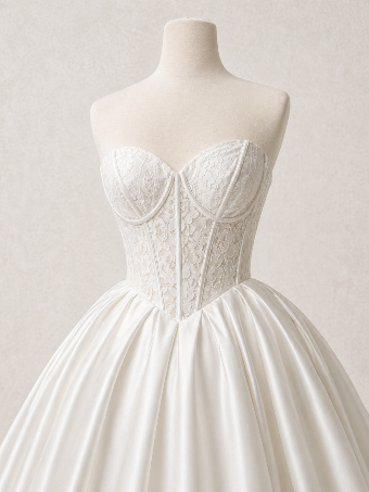 Samila Bridal Collection B355 - Basque Waist #4 Off White thumbnail