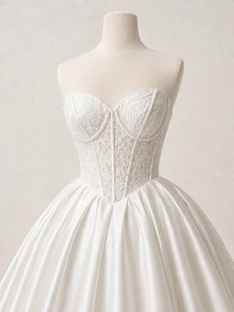 Samila Bridal Collection B355 - Basque Waist #4 Off White thumbnail