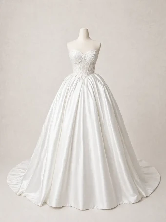 Samila Bridal Collection B355 - Basque Waist #3 Off White thumbnail