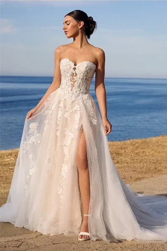 Sophia Tolli #Taylor - Ivory/Honey #0 default Ivory Ivory/Honey thumbnail