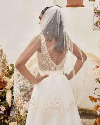 Beloved by Casablanca Yael Veil #0 default Ivory/Silver thumbnail