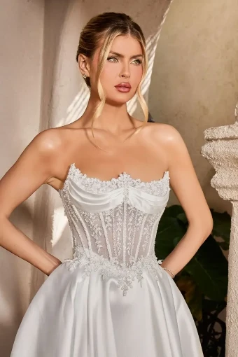 Private Label B404 - Beaded Bodice #1 Off White thumbnail