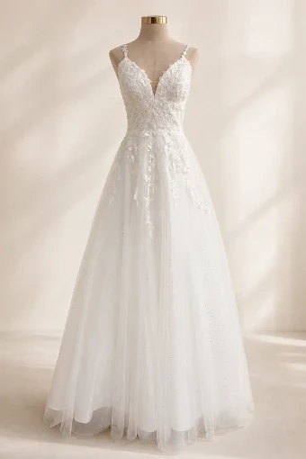 Samila Bridal Collection B416 Sparkly Skirt #0 default Off White thumbnail