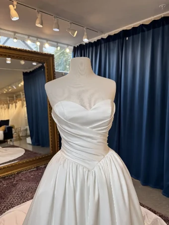 Justin Alexander #JA357 with floating sleeves #1 Ivory thumbnail