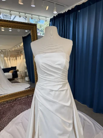 Justin Alexander #JA370 with jacket & overskirt #2 Ivory thumbnail