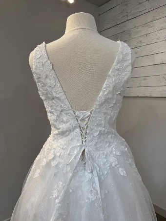 Samila Bridal Collection S132 - Glitter Skirt #5 Ivory thumbnail