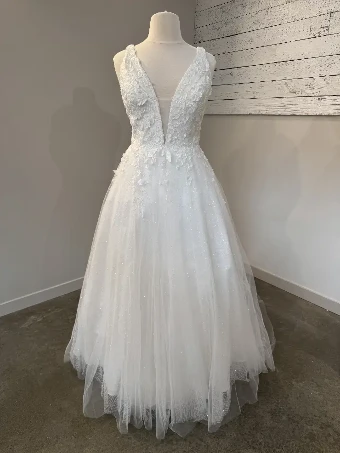 Samila Bridal Collection S132 - Glitter Skirt #2 Ivory thumbnail